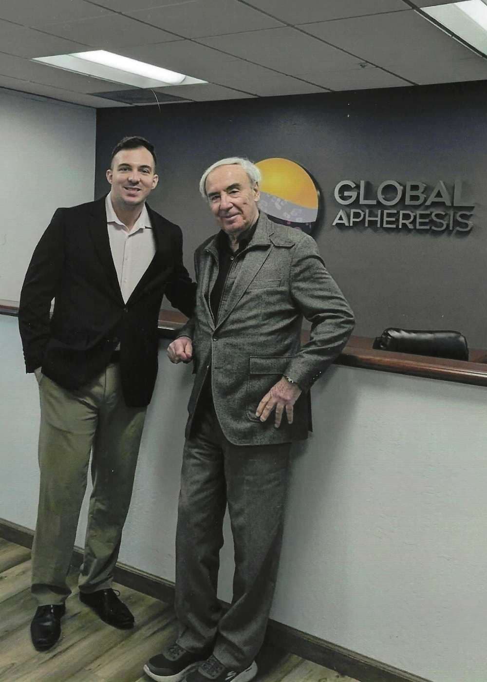 Dr. Allen Green and Dr. Dobri Kiprov at Global Apheresis, Mill Valley, California